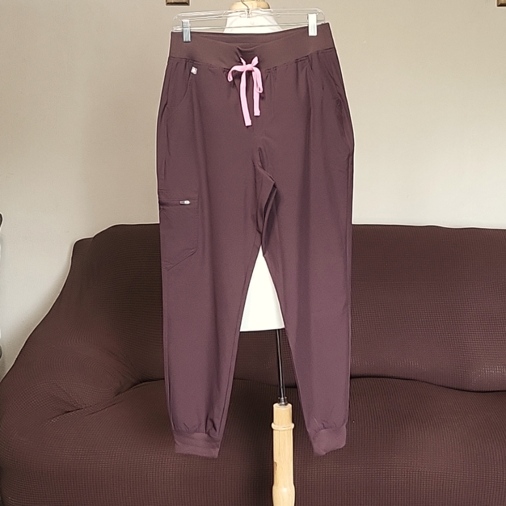 Figs zamora dark fig scrub bottom joggers M